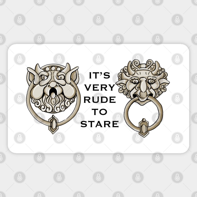 It’s Rude to Stare Sticker by AlstonArt